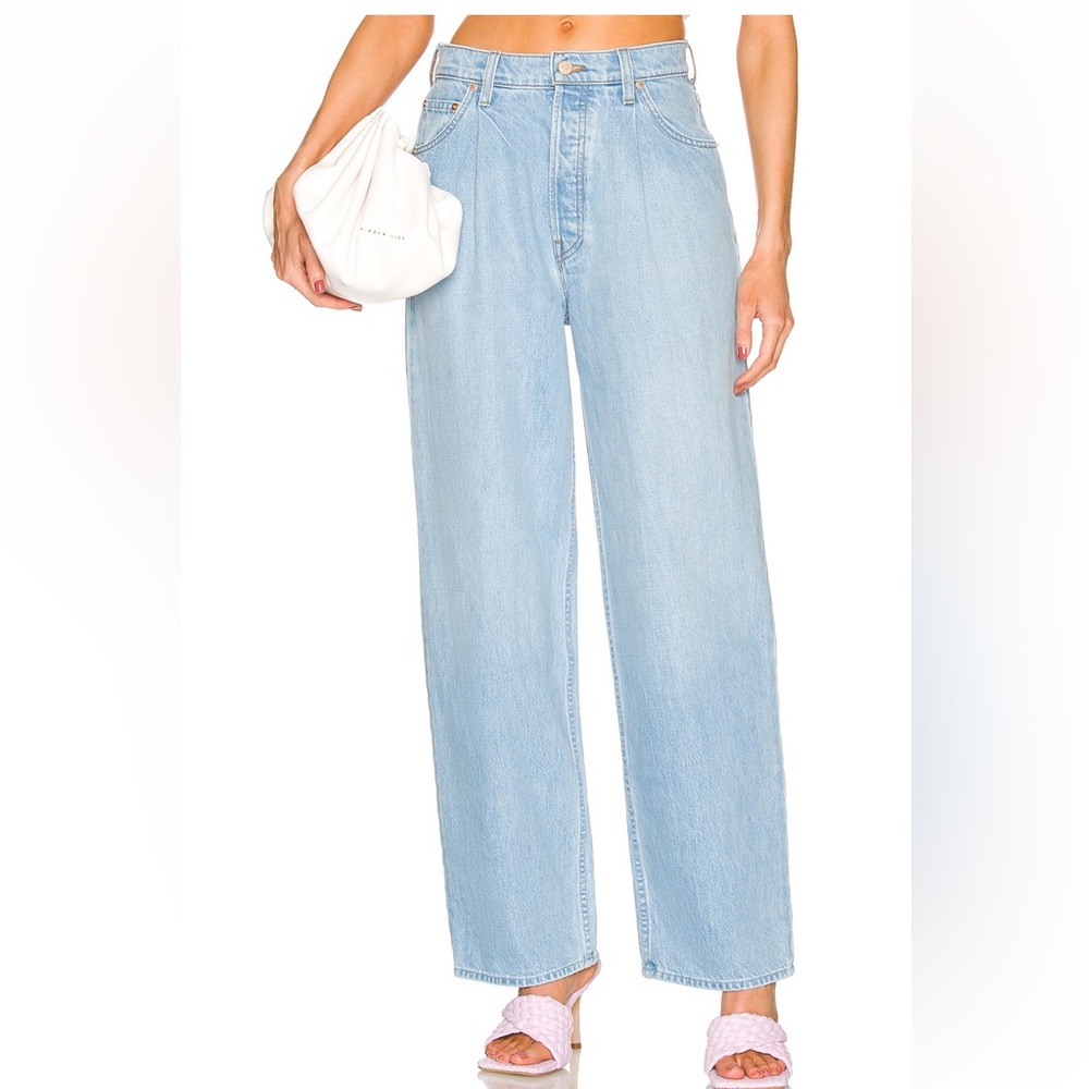 MOTHER Jeans SNACKS! The Pleated Fun Dip Puddle in Just A Nibble